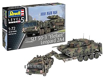 War Vehicle - 【中古】【未使用】ドイツレベル 1/72 ドイツ陸軍 SLT50-3 エレファント & レオパルド2A4 プラモデル 03311