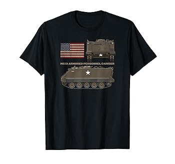【中古】M113 装甲人員キャリア愛国軍 アメリカ国旗 Tシャツ