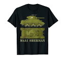 【中古】M4A1 シャーマン 第二次世界大戦車 図 Tシャツ