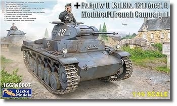 【中古】ゲッコーモデル 1/16 ドイツ 2号戦車 Sd.Kfz.121c型、A/B/C改造型 フランス戦線 プラモデル GEC16GM0007