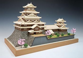 【中古】【未使用】ウッディジョー 1/150 広島城 木製模型 組み立てキット