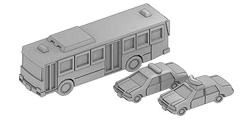 【中古】【未使用】モデリウム 1/700 TFSシリーズ 自動車セットD レジンキット T19V700-007M