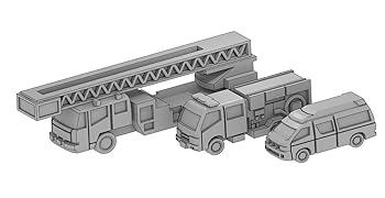 【中古】【未使用】モデリウム 1/700 TFSシリーズ 自動車セットE レジンキット T19V700-008M