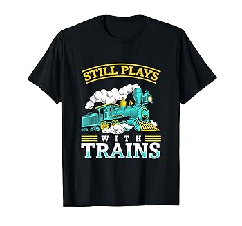 【中古】【未使用】まだ電車で遊ぶIモデル鉄道鉄の手すりの列車 Tシャツ