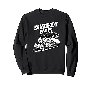 【中古】【未使用】ヴィンテージ 蒸気機関車 電車 面白い Somebody Toot Train Fan トレーナー(3.0)
