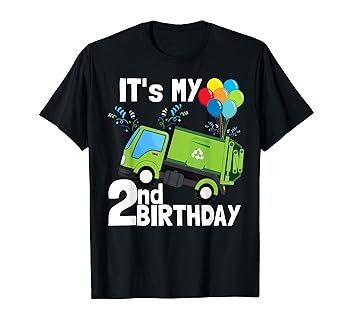 【中古】It's My 2nd Birthday Garbage Truck 2 Birthday Boy Gift Tシャツ