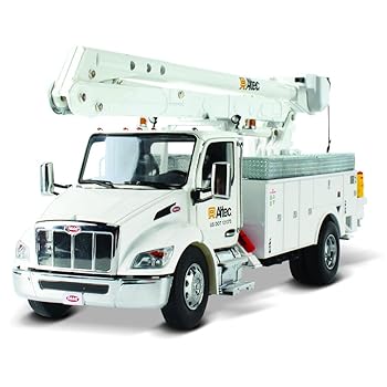 【中古】DIECAST MASTERS ピータービルト 536 Altec AA55 高所作業トラックホワイト 1/32 71105
