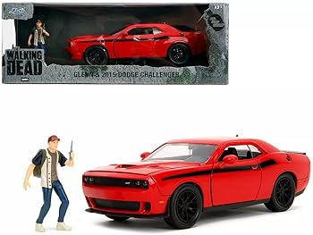 楽天AJIMURA-SHOP【中古】JADA TOYS 1/24 ウォーキングデッド グレン フィギア ダッジ チャレンジャー 2015 レッド The Walking Dead Glen Challenger ミニカー 35185 [並