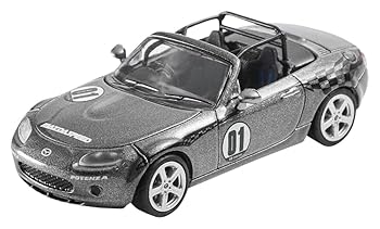 DIECASTTEAM 1/64 マツダ MX5 レーシングバージョン - (RHD) - グレー 完成品 LL-045-194