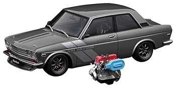 【中古】【未使用】ignition model 1/18 Datsun Bluebird (510) Gun Metallic With Engine 完成品 IG3310