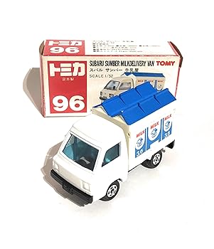【中古】【未使用】トミカ　96　日本製　スバル　サンバー　牛乳屋　1/52