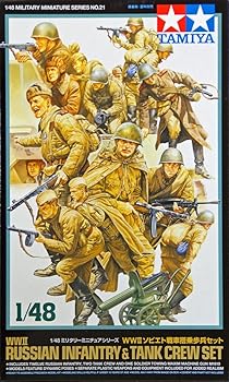 【中古】【未使用】タミヤ 1/48 ミリタリーミニチュアシリーズ No.21 ソビエト陸軍 戦車搭乗歩兵セット..