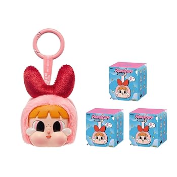 [중고] POPMART CRYBABY × 파워 퍼프 걸즈 시리즈 봉제 인형 [1 개] 팝 마트 가챠 가챠 블라인드 박스 피규어 프라모데