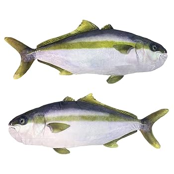 Other - 【中古】超リアル ブリ ヒラマサ 真鯛 BIG ぬいぐるみ クッション 釣り ジギング タイ 人形 おもちゃ 魚 青物 ディスプレイ 約80cm (ブリ/ヒラマサ)