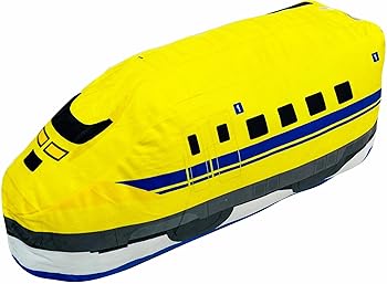 【中古】【未使用】MORIPiLO 抱き枕 プラレール 新幹線 ドクターイエロー (ダイカットクッション 大) 肌にやさしいマイクロ生地 グッズ ぬいぐるみ 昼寝枕 60x23x23