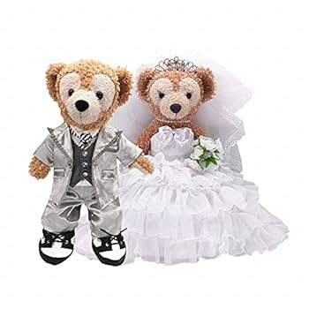 【中古】【未使用】[SHIPING] ダッフィー ＆シェリーメイコスチューム スウェディングドレス＆燕尾服ペシャルセット結婚式【オリジナルハンドメイドコスチューム】
