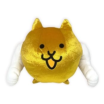 [중고] 냥코 대전쟁 BIG 봉제인형 금 고양이 빌더 약 28×31×22cm 공식 상품 특대