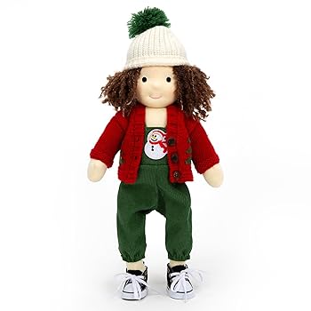 【中古】BlissfulPixie ウォルドルフ人形 手作り人形 Waldorf Doll - Daniel 30cm 柔らかい 男の子 ハンサム ぬいぐるみ 子供たちに最適な人形