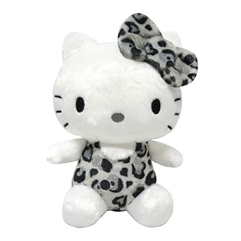 乐天商城 - 【中古】【未使用】ケイカンパニー ハローキティ（ヒョウ柄） オスワリヌイグルミ モノクロ KTH-ON2-MN