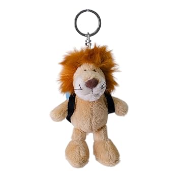 【中古】[ニキ] OUTDOOR PRODUCTS キーホルダー ライオン 10cm リュック ブルー キッズ W6×D6×H10cm