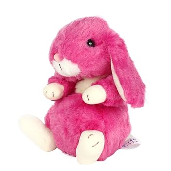 【中古】【未使用】ぬいぐるみ (うさぎ ウサギ) ロップイヤー S フューシャピンク