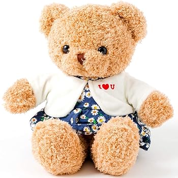 【中古】ぬいぐるみ くま クマ ふわふわ かわいい 熊 可愛い 服 洋服 ふわふわ 35cm ベージュ 動物 熊 子供 キッズ こども 女の子 誕生..
