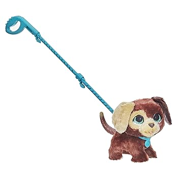 【中古】【未使用】ハズブロ(HASBRO) ファーリアル おさんぽこいぬ (ダークブラウン)2.0 電動ぬいぐるみ インタラクティブなお散歩わんちゃんのおもちゃ ぬいぐるみ