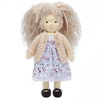 【中古】BlissfulPixie ウォルドルフ人形 Waldorf Doll 手作り人形 - Kiki 30cm 柔らかい 女の子 かわいい ぬいぐるみ 子供たちに最適な人形