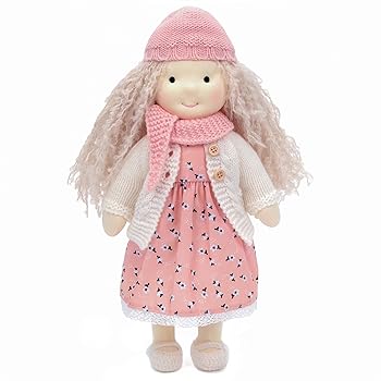 【中古】BlissfulPixie ウォルドルフ人形 Waldorf Doll 手作り人形 - Julka 30cm 柔らかい 女の子 かわいい ぬいぐるみ 子供たちに最適な人形