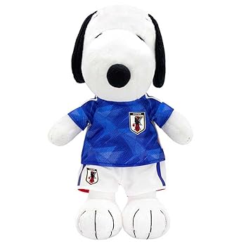 【中古】[JFA] サッカー日本代表 スヌーピー ぬいぐるみ JFA182318 ブルー