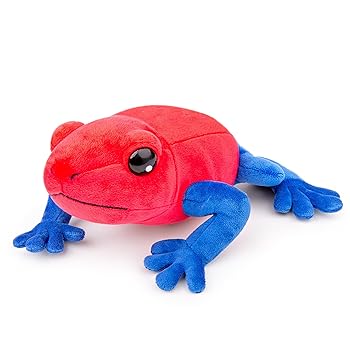 【中古】lilizzhoumax イチゴヤドクガエルぬいぐるみ かわいいカエルぬいぐるみ リアルなイチゴカエルぬいぐるみ スーパーソフトぬいぐるみ 女の子のおも