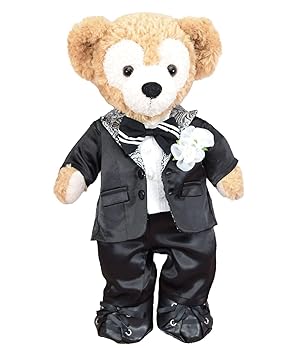 【中古】【未使用】テディベア通販アリス ダッフィー＆シェリーメイ 着せ替え コスチューム ウエディングドレス＆タキシード 本体無 Sサイズ用 (107タキシード単品)