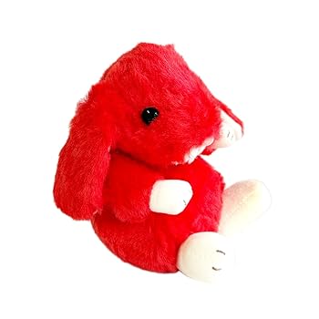 【中古】【未使用】ぬいぐるみ ロップイヤー S レッド 赤 うさぎ ウサギ 高さ約12cm スターチャイルド 日本製