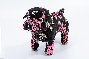 【中古】【未使用】雅（MIYABI) 金華山ぬいぐるみ マドンナ ブラックピンク ブルドック MI-BDMABP