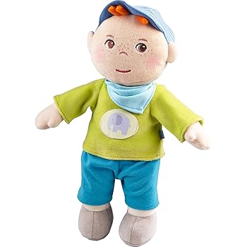【中古】【未使用】HABA Snug up Jonas - 11.5" Soft Boy Baby Doll with Embroidered Face - Machine Washable for Babies 6 Months +