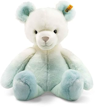【中古】Steiff 022692ベア、ターコイズ/ホワイト、40 cm