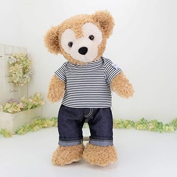 【中古】【未使用】cushu cush ダッフィー シェリーメイ ぬいぐるみ用 着せ替え 洋服 コスチューム Tシャツ パンツ の2点セット cds343s