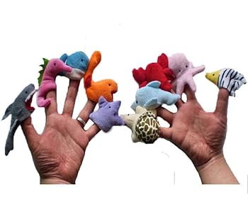 Cooking, Crafts Toys - 【中古】【未使用】HJ 指人形 動物 魚 フィンガー パペット おもちゃ 指人形 動物 赤ちゃん おもちゃ 知育玩具 物語 布製 (50個セット)