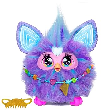 【中古】Furby Purple, 15 Fashion Accessories, Interactive Plush Toys for 6 Year Old Girls & Boys & Up, Voice Activated Animatronic