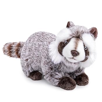 【中古】lilizzhoumaxアライグマぬいぐるみ、リアルでかわいい動物枕、ふわふわ、柔らかい、リアル、男の子と女の子へのクリスマス誕生日プレゼント、ガ