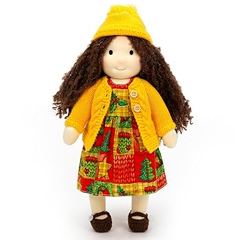 【中古】BlissfulPixie ウォルドルフ人形 Waldorf Doll 手作り人形 - Ariana 30cm 柔らかい 女の子 かわいい ぬいぐるみ 子供たちに最適な人形