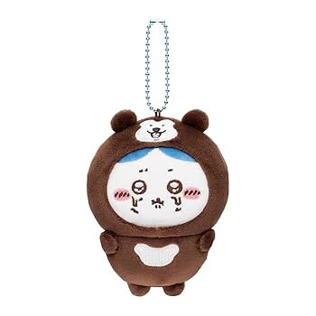 【中古】ちいかわ ナガノキャラクターズ マレーグマを被ったハチワレマスコット ぬいぐるみ