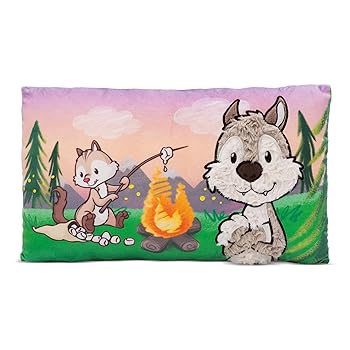 乐天商城 - 【中古】【NICI】FF2024 クッション ウルフ&シマリス 43×25cm マルチカラー