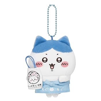 【中古】ちいかわ もぐもぐ本舗 店員さんなマスコット ぬいぐるみ ハチワレ
