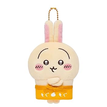 【中古】ちいかわ もぐもぐ本舗 店員さんなマスコット ぬいぐるみ うさぎ