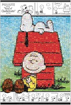 【中古】1000ピース ジグソーパズル PEANUTS モザイク スヌーピーとチャーリー・ブラウン (49x72cm)