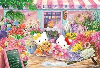 【中古】1000ピース ジグソーパズル ハローキティのフラワーショップ (49x72cm)