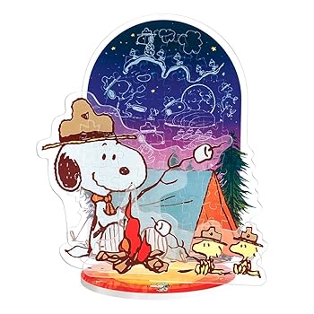 【中古】【未使用】ビバリー 【ジグソーパズル×アクスタ】スヌーピー アクスタポップ スヌーピーキャンプ 【組んで飾れる新パズル】 【のり付け不要】 67ピース SP