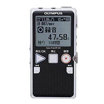 【中古】 OLYMPUS オリンパス ICレコーダー VoiceTrek 2GB 単4電池2本使用 BLK ブラック DP-301