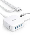 【中古】 ANKER PowerPort 5-in-1 37.5W Hub PD 充電器 ハブ機能付き 【4K対応HDMI出力ポート 30W PD対応 内蔵型USB-Cケーブル 4つのUSB-A 3.0ポート